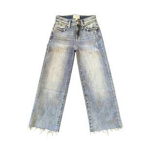 NEW CEROS girl's kristin high rise wide leg jeans in malibu